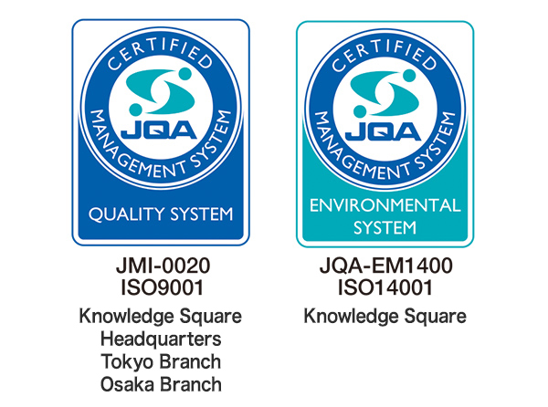 JMI-0020 ISO9001 / JQA-EM1400 ISO14001