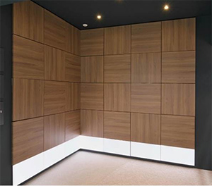 スピーカー一体型壁装材で構成した室内空間の例